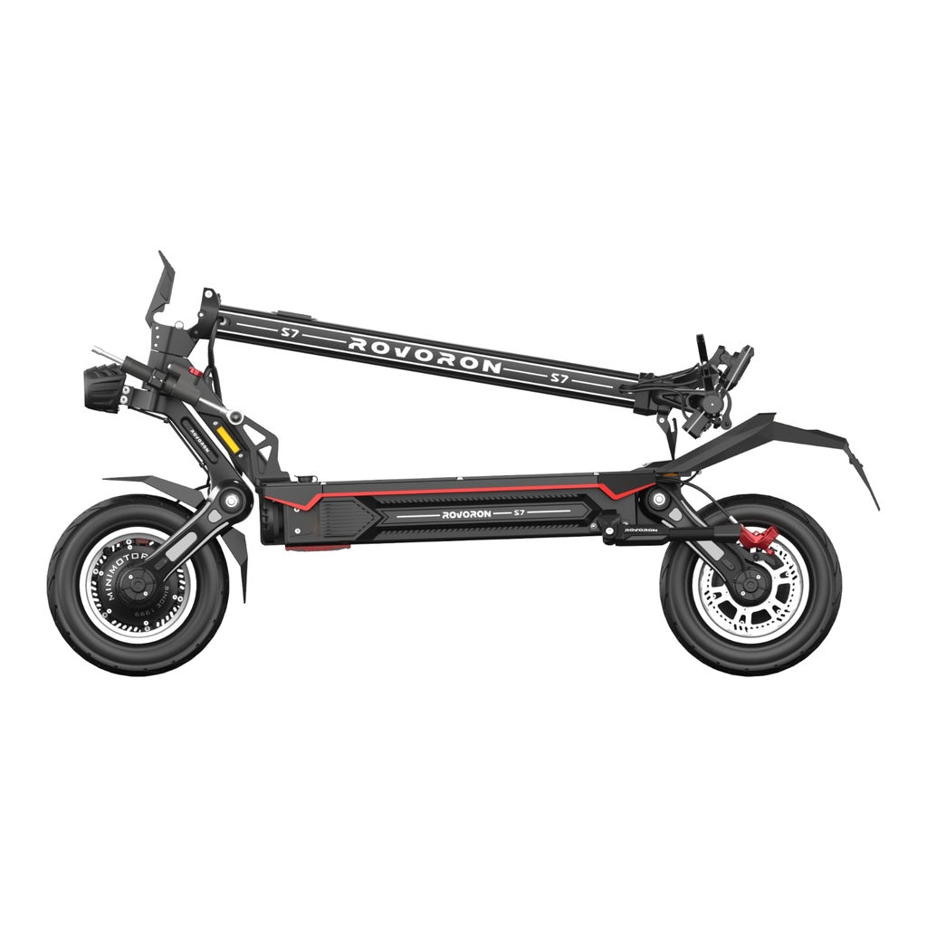 Rovoron S7 – Trottinette électrique double moteur 7600W, autonomie 140 km, 100 km/h