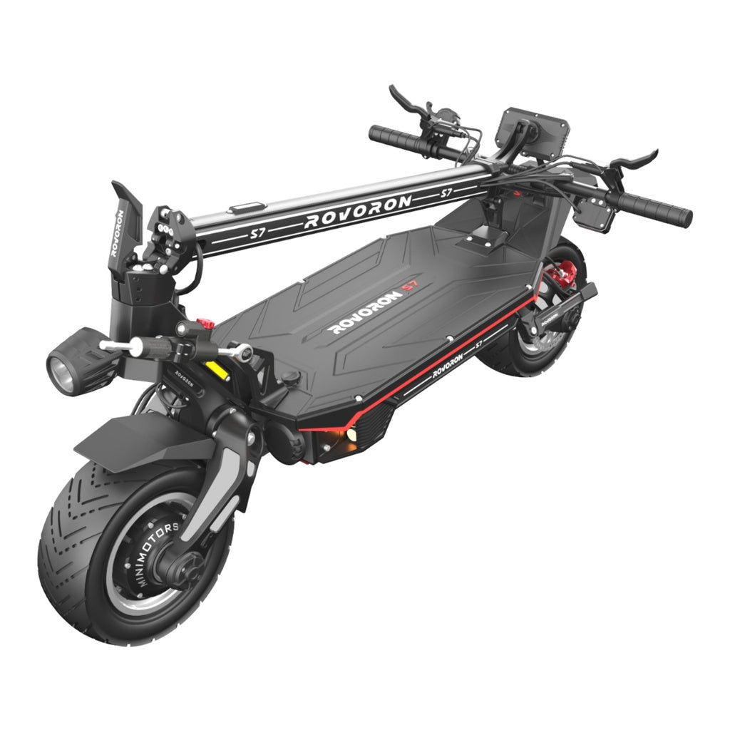 Rovoron S7 – Trottinette électrique double moteur 7600W, autonomie 140 km, 100 km/h