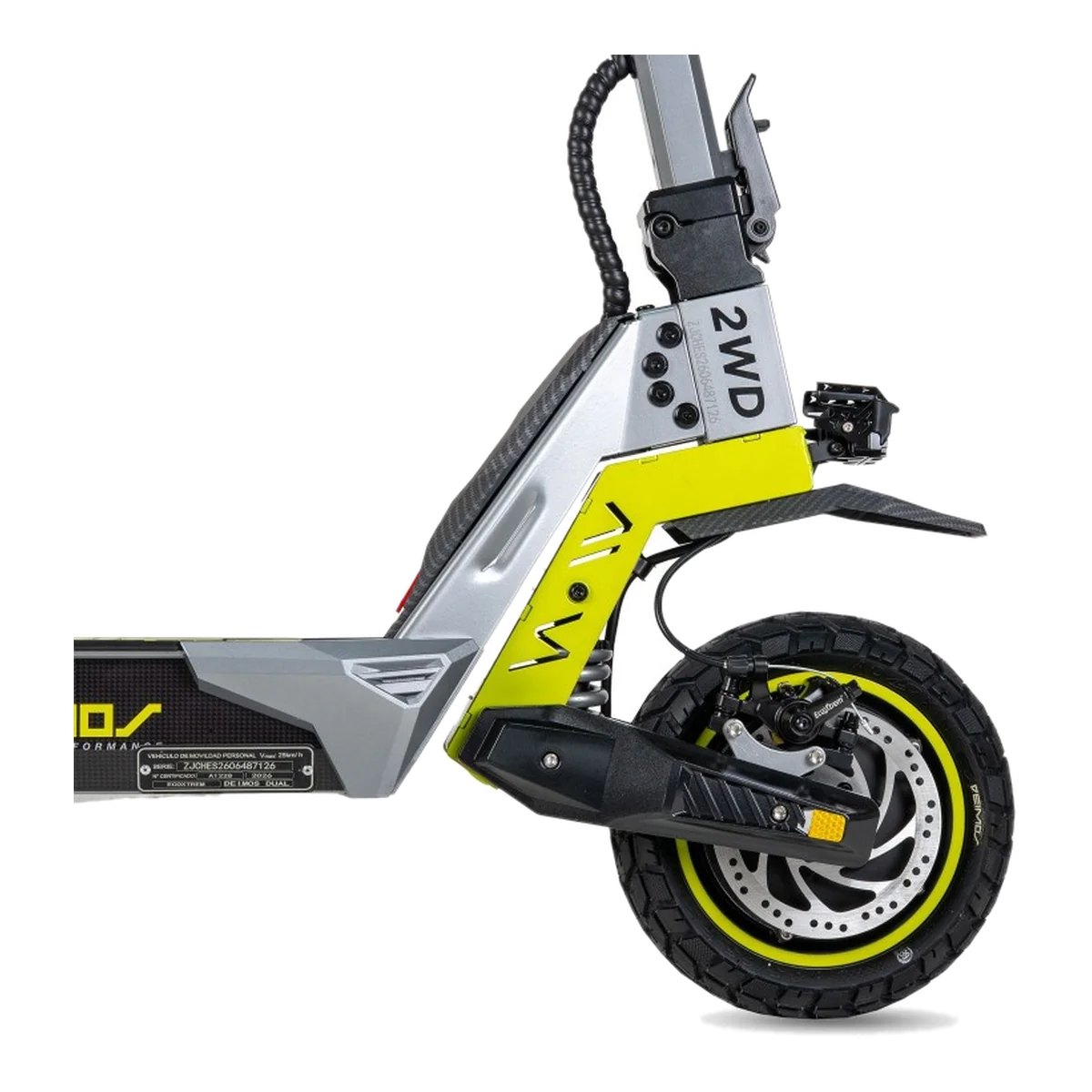 Ecoxtrem Deimos Dual Gris – roue avant et suspension